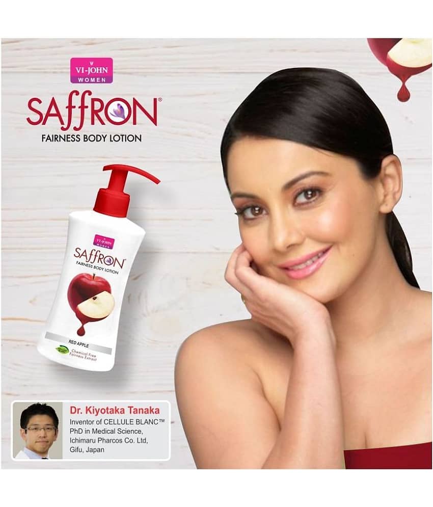 VI-JOHN Saffron Fairness Body Lotion Rose ,Aloevera 250ml Pack of 2 view 2