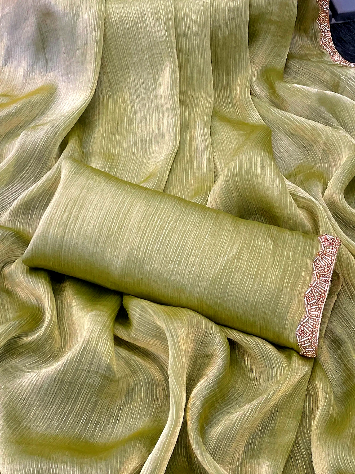 Fendi Saree in Pastel (Color - Pastel) by SHIV TEXTILES view 2