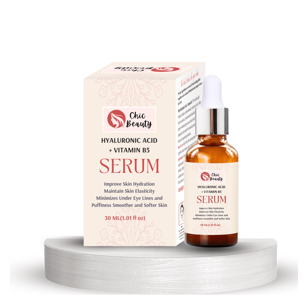 Chic Beauty Hyaluronic Acid + Vitamin B5 Serum 30ml Ultimate Hydrating, Glow, Wrinkle & Fines Lines view 2