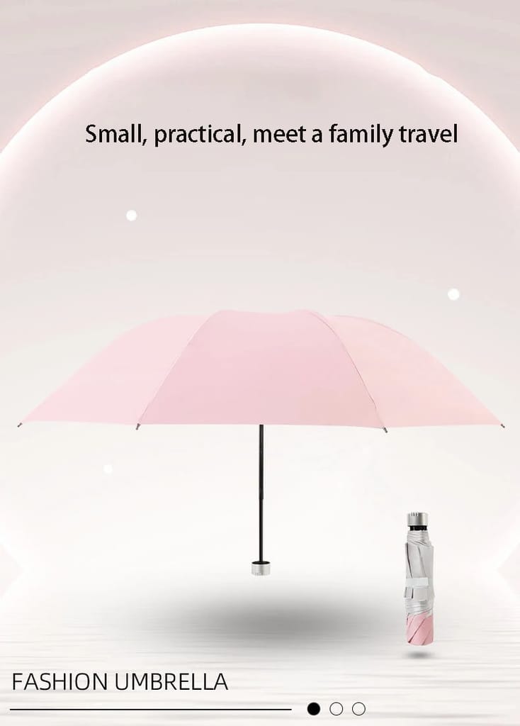 SSB Multicolor 3-Fold Umbrella for UV Protection|Windproof|Sun & Rain Dual-Use|Portable Durable Lightweight Umbrella for Girls,Women,Men & Boys (Multicolor-Color May Vary)