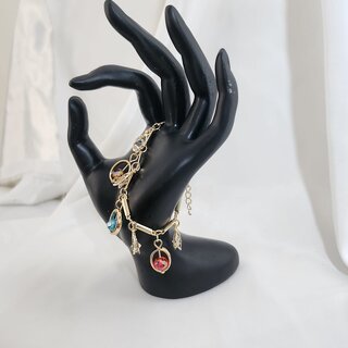 Gold plated Multi color drop bracelet for girl Women view 2
