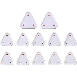 MADRIC 12-Piece Baby Safety Socket Plug Covers | Child Proof Electric Switch Board Guards with Removal Pin (Grey)