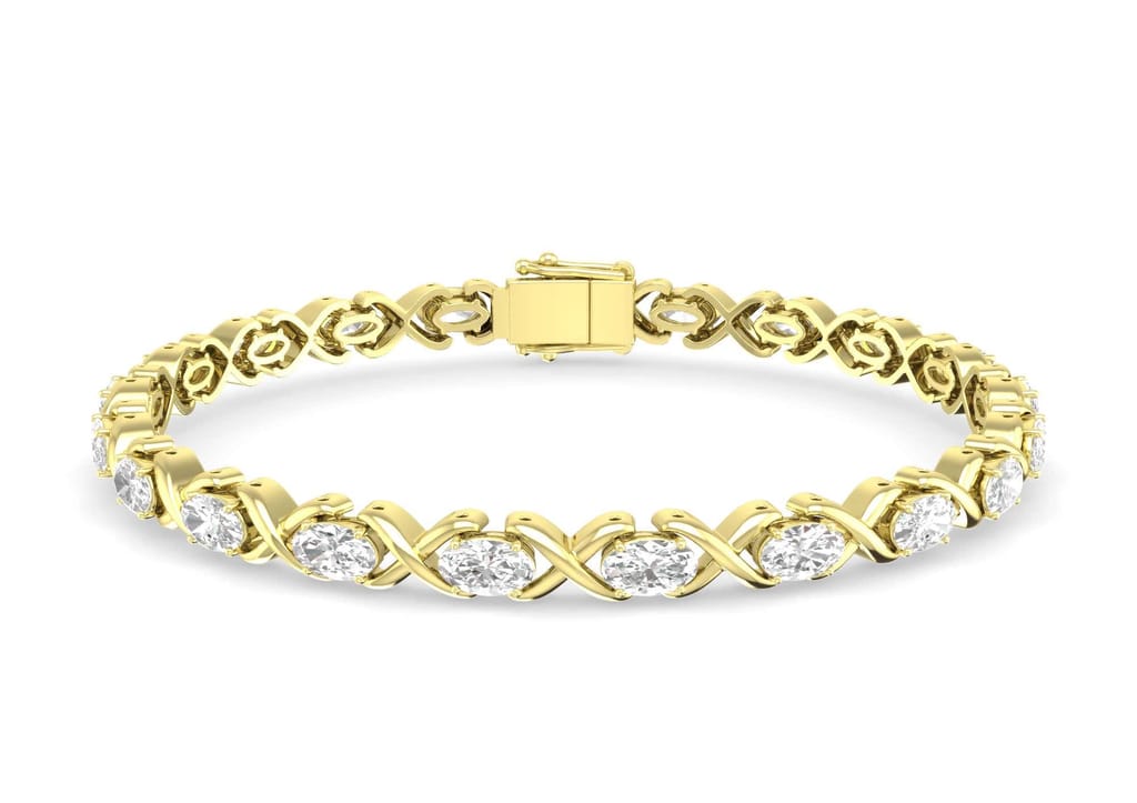 Interlinked Oval Tennis Bracelet view 2