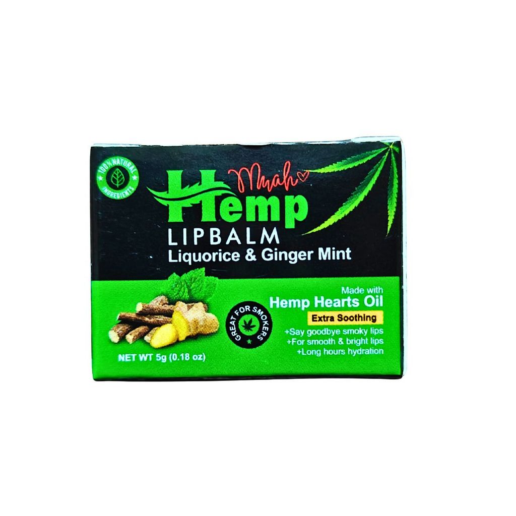 INDUS HEMP LIP BALM | LIQUORICE & GINGER MINT | SPF 15 | LIGHTENS DARK/NICOTINE LIPS & FRESHENS BREATH view 2