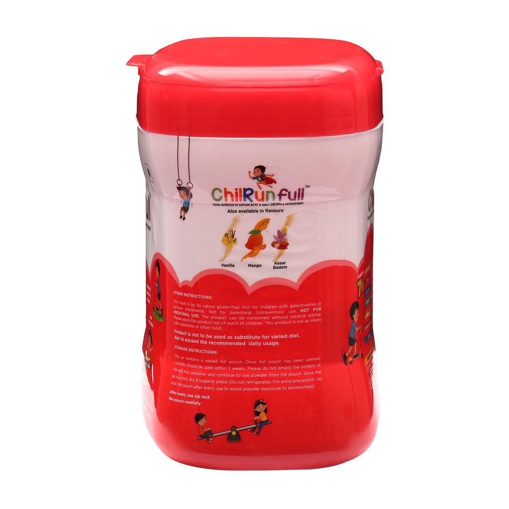 ChilRun Full 2+, Health and Nutrition Drink, Chocolate, 200g, Jar. Total Nutrition For Children’s Growth, Supports Weight & Height Gain, Immune Function & Brain Development. view 2