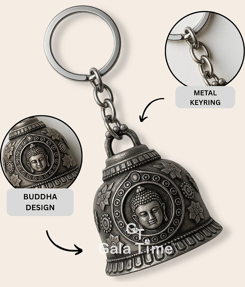 Buddha Guardian Bell Ghanti for Car Bike Zipper Pull Gift For Birthday Goodluck Key Chain view 2