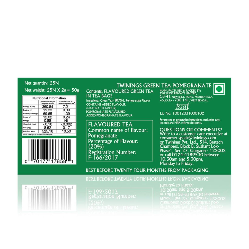 Twinings Green Tea Pomegranate view 2