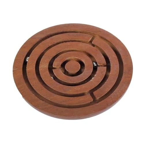 Desi Toys Bada Bhool Bhulaiya/ Swirl/ Labyrinth Board Game Wooden Puzzle view 2