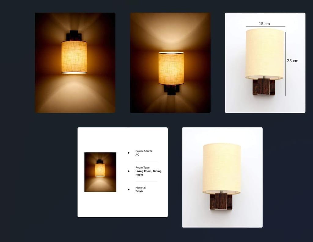LIGHT ANGLE Wooden Decorative Surface Mounted Wall Lamps for Home Decoration and Bedroom view 2
