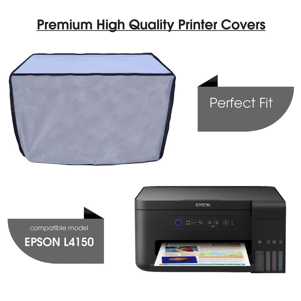 Palap Super Premium Dust Proof Printer Cover for Epson L4150 All-in-One Wireless Ink Tank Colour (Grey) view 2