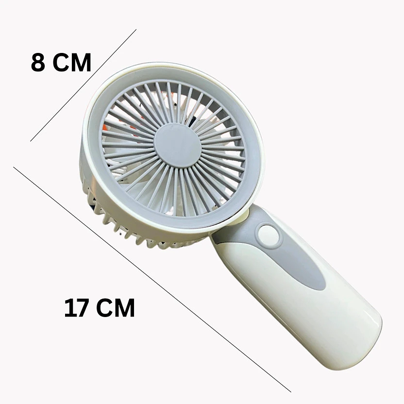 Portable Mini Fan - USB Rechargeable, 3 Speed Settings, 2 Hours Battery Life (colour - multi) by Ruhi Import Store view 2