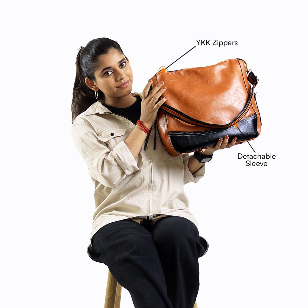 HAPIPOLA Crossbody Chic Everyday Office Vegan Leather Bags Unisex Tote, Messeger, Sling, Phone Pouch, Wallet. view 2