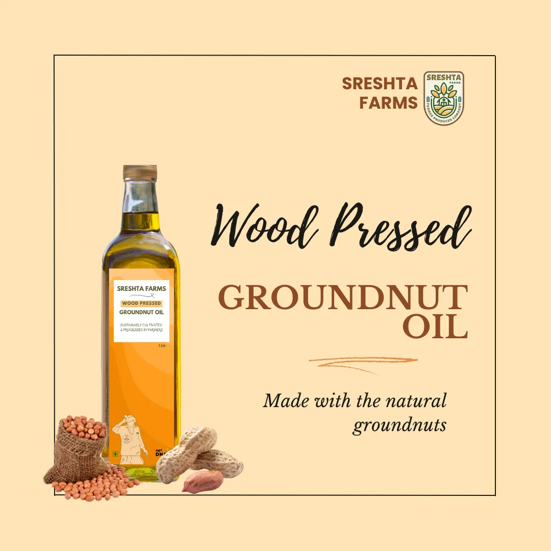 Sreshta Farms Wood Pressed Groundnut Oil view 2