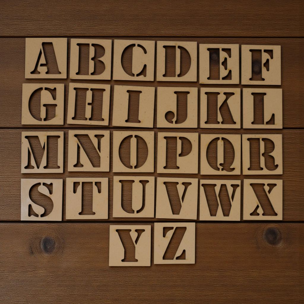 Alphabet Stencils Set – Reusable A to Z Letter Stencils for Kids Learning, Art, Craft, Painting and Drawing view 2