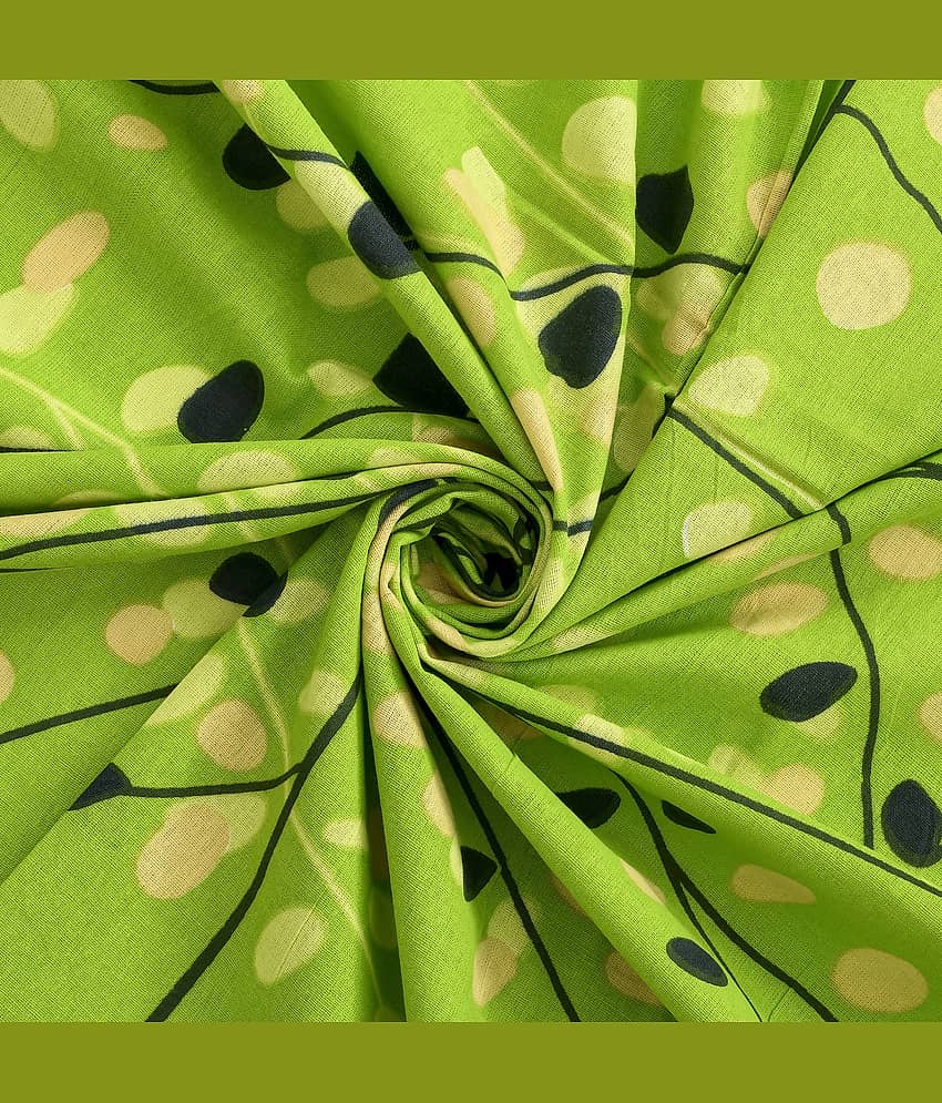 Cosito Cotton 1 Double Bedsheet with 2 Pillow Covers ( Green ) view 2