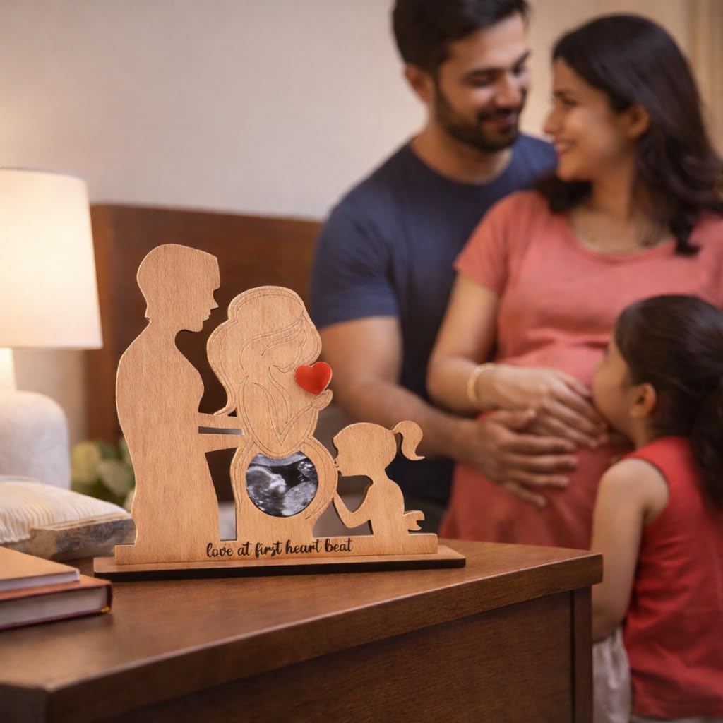 The Baby First Box Baby Ultrasound Photo Frame Sonogram Picture Frame Pregnancy Gift Baby Announcement Keepsake for Couples New Moms Dads | Ultrasound Photo Frame- Sister Love view 2