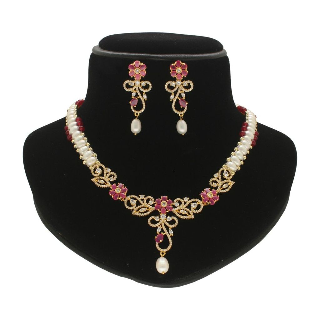 Elegance Entwined Pearl Necklace Set view 2