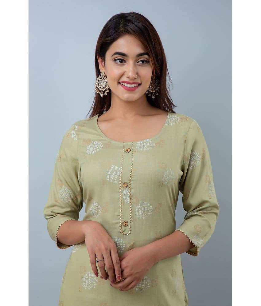 Doriya - Green Straight Rayon Women's Stitched Salwar Suit ( Pack of 1 ) view 2