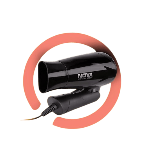1200 Watts Hot and Cold Foldable Hair Dryer- Black view 2