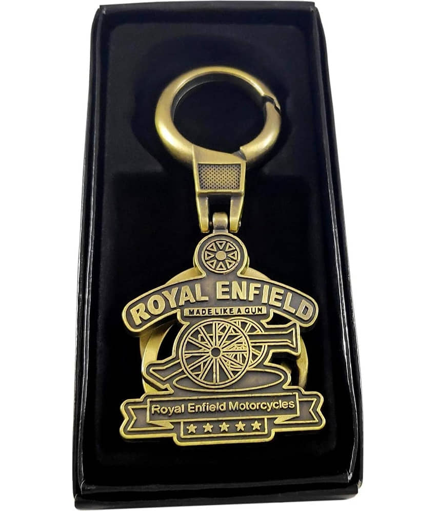 QitmirMKT Premium Royal Enfield Bike Keychain Bronze Metal Bullet Bike Key Chain ( Pack of 1 ) view 2