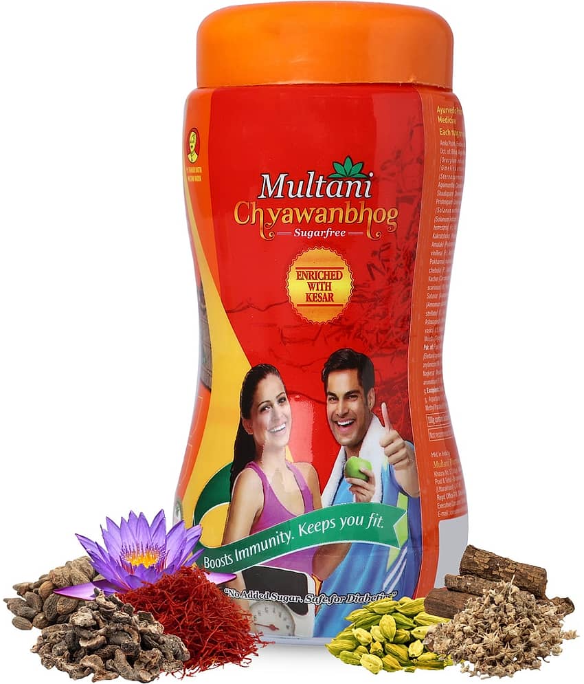 Multani Chyawanbhog (Sugar Free) | Enriched With Kesar | Builds Strength, Stamina & Energy | 500 Gm