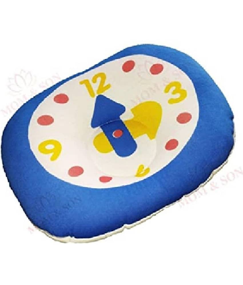 Aurapuro Soft Head Shaping Pillow for Born Baby Clock Shape Cotton Head Shaping Pillow for Infants and Toddlers Prevent Flat Head