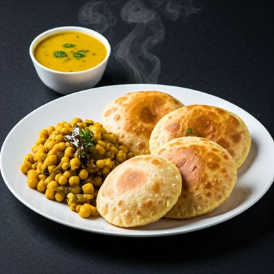 3 Luchi & Cholar Dal