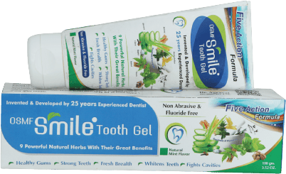 OSMF Smile Natural Aloe Vera Tooth Gel, Reduce Sensitivity, Bleeding Gums, Whitens Teeth Toothpaste, Fluoride Free and Non Abrasive view 2