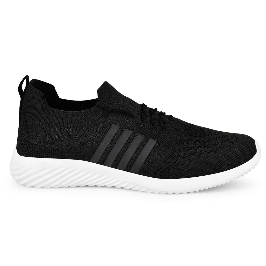 Paragon Black Snug-Fit Anti-Skid Walking Shoes for Men view 2