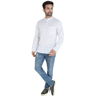 Ecostyle Cotton long sleeves mens short kurta view 2