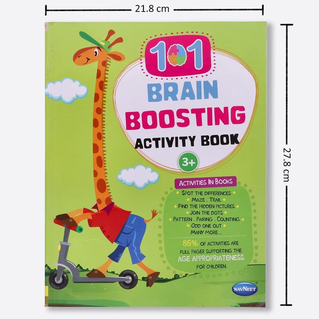 Navneet 101 Brain Boosting Activity Book- Preschool Kids- Age 3+, Logical reasoning, Best Brain teaser book- Fun activities - Maze, Hidden Picture, Puzzle, odd one out & more [Perfect Paperback] Naneet Education view 2