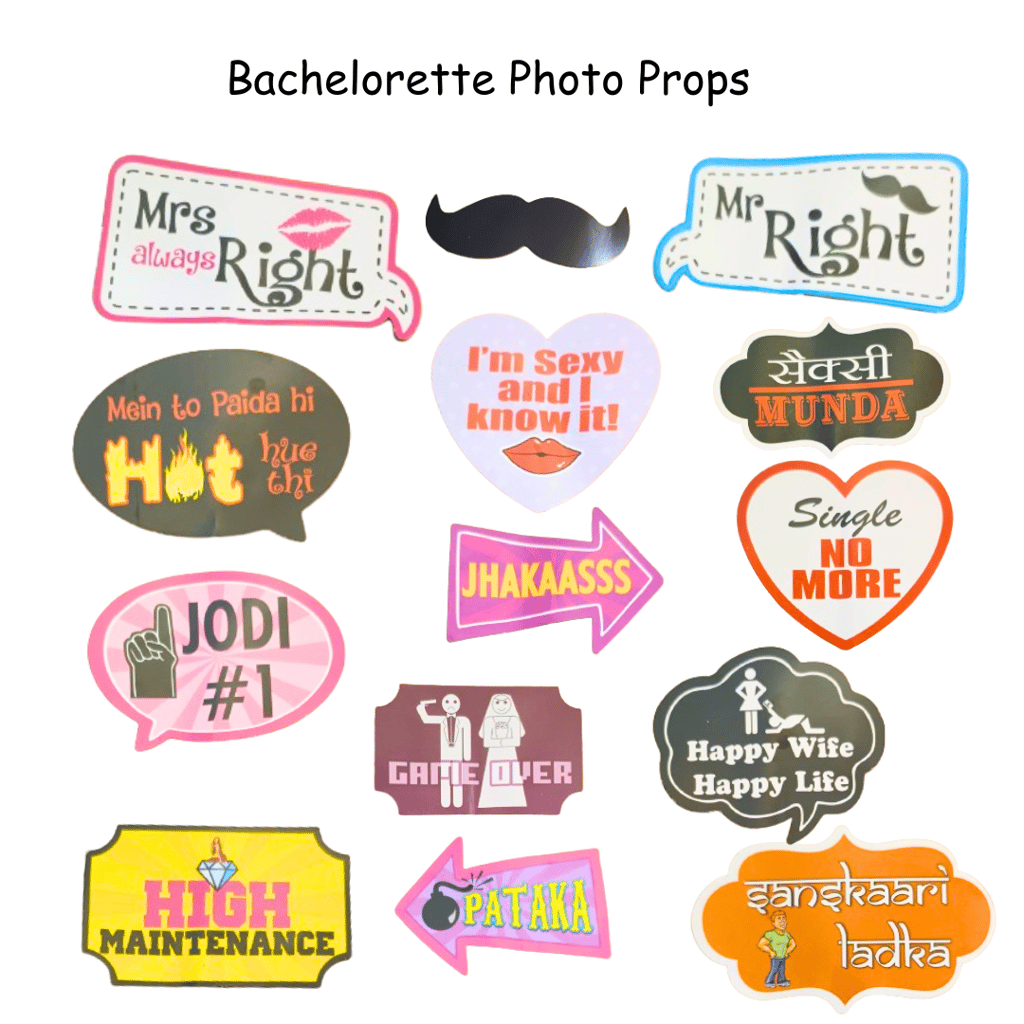 Bachelorette Photo Props- 15PC view 2