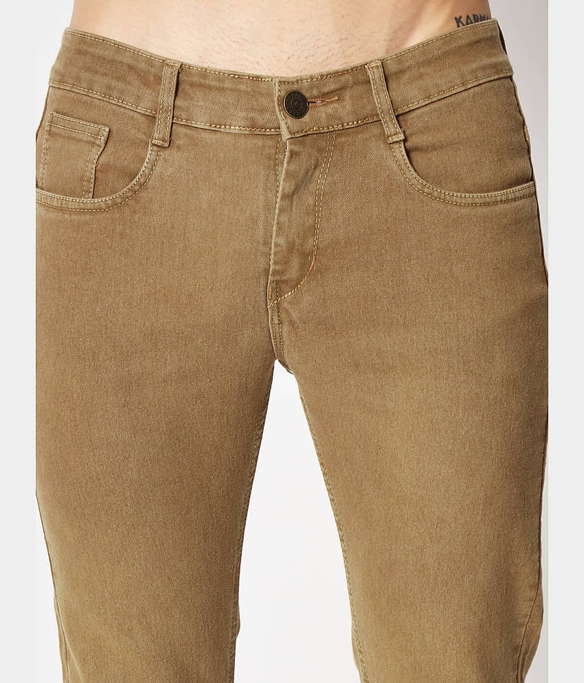 RAGZO - Khaki Denim Slim Fit Men's Jeans ( Pack of 1 ) view 2