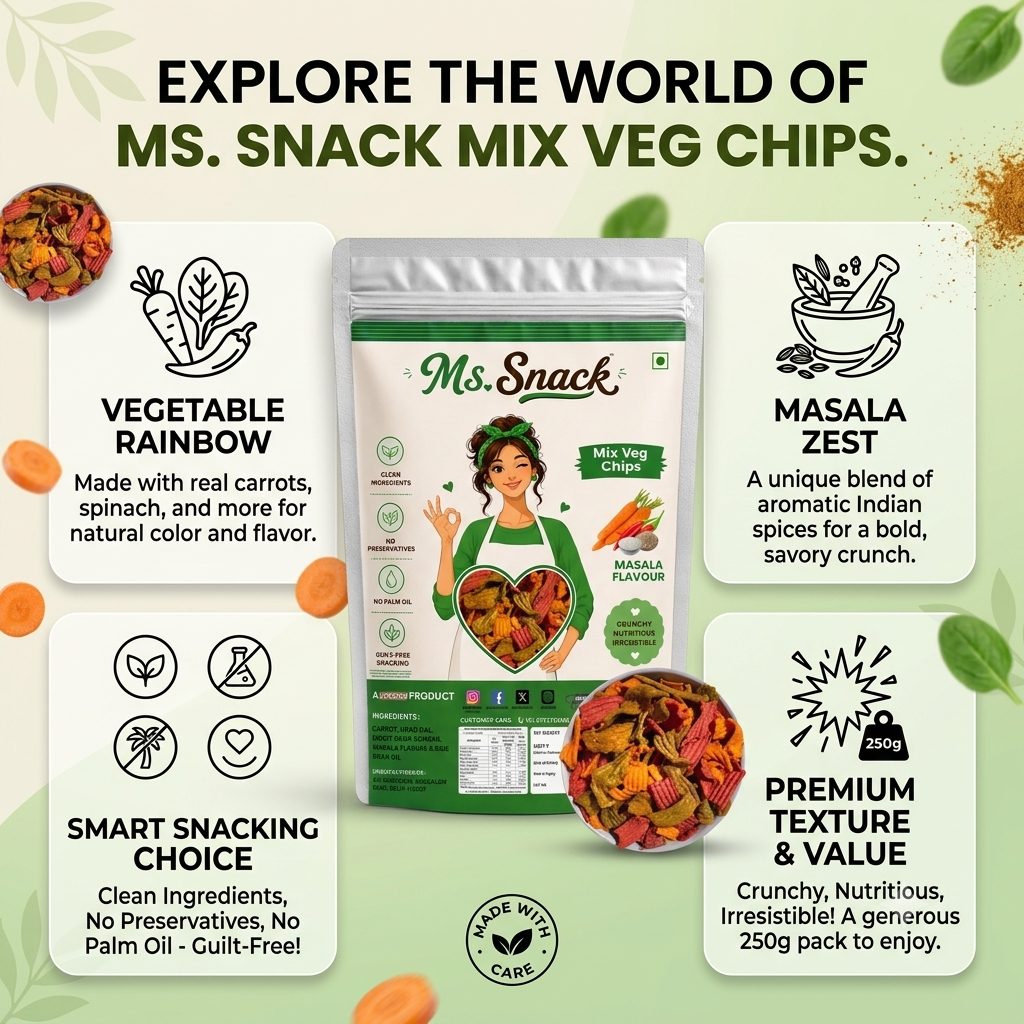 Ms. Snack Mix Veg Chips - 250g view 2