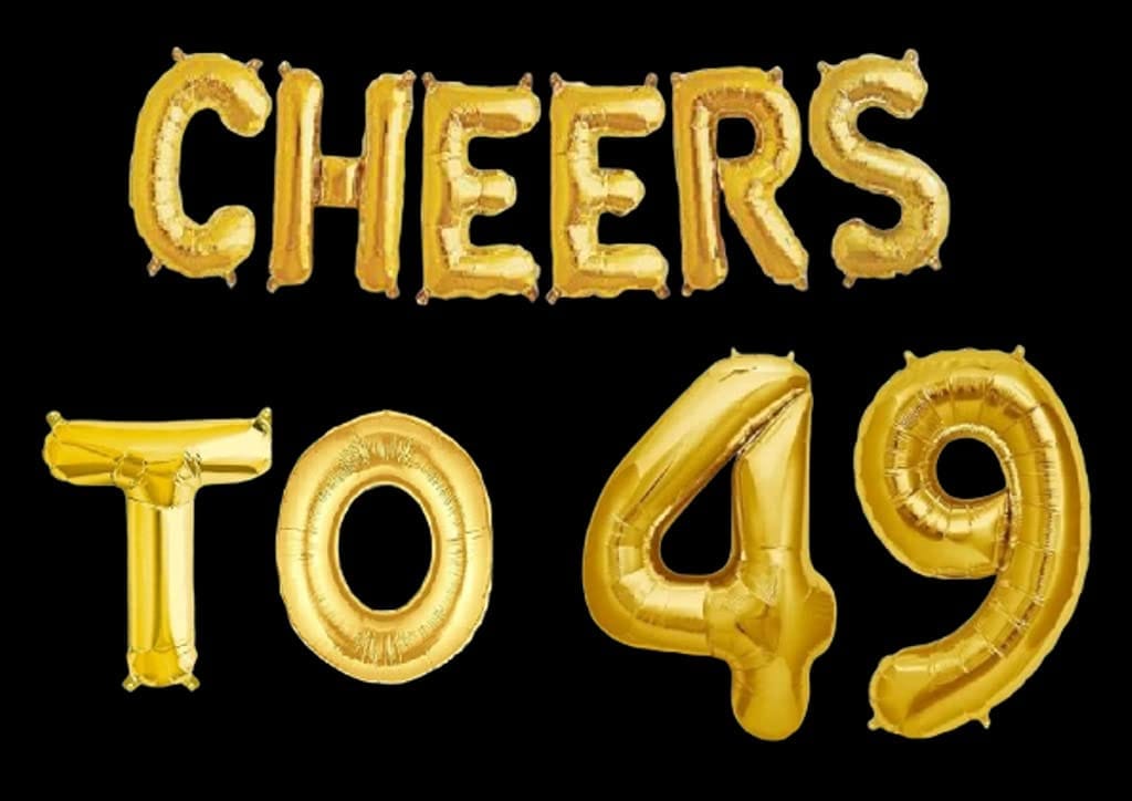 Partyzon Gold Cheers to Birthday Foil Balloon Combo Party Decoration for Anniversary Celebration 16 Inches view 2
