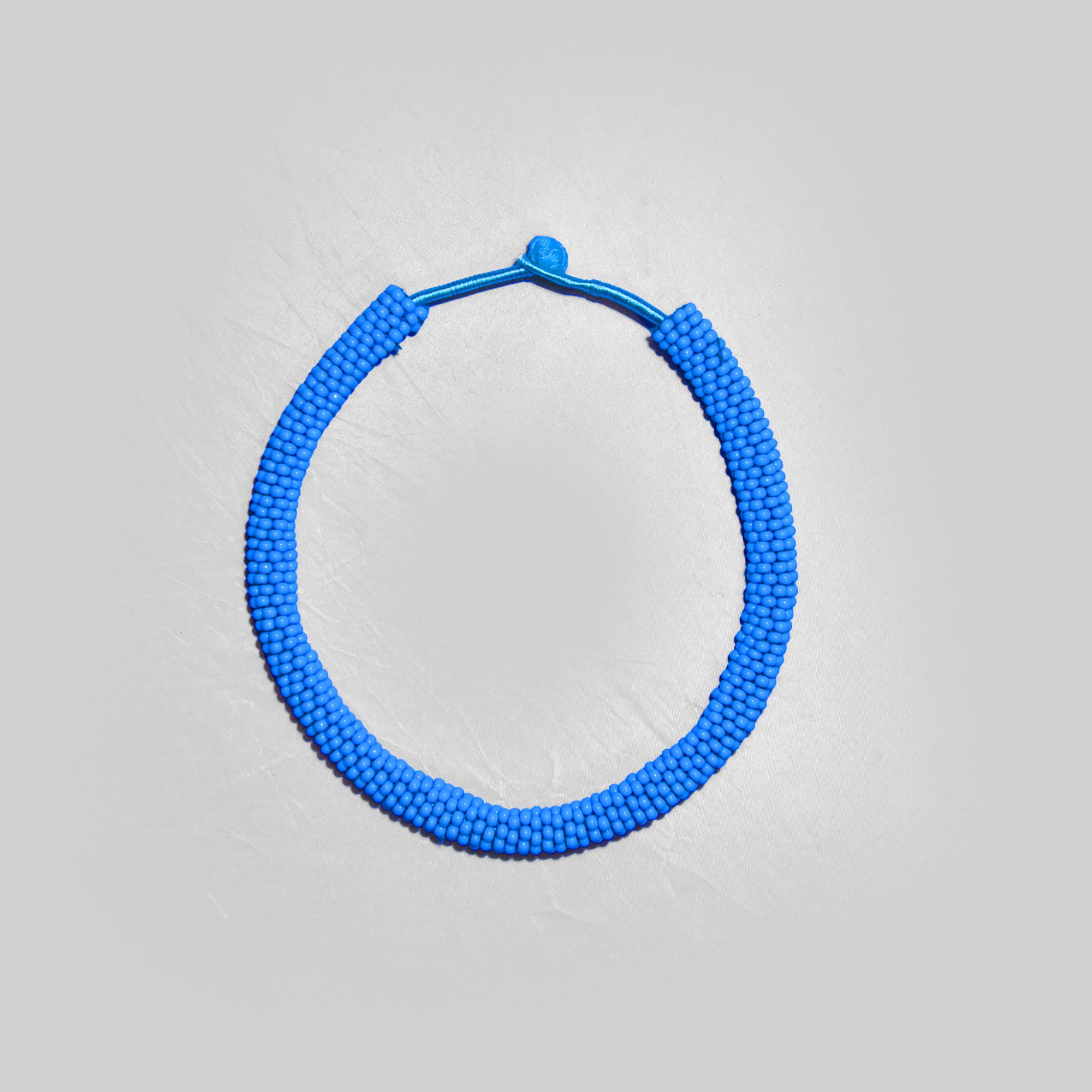 Tribes India Handcrafted Sky Blue Necklace view 2