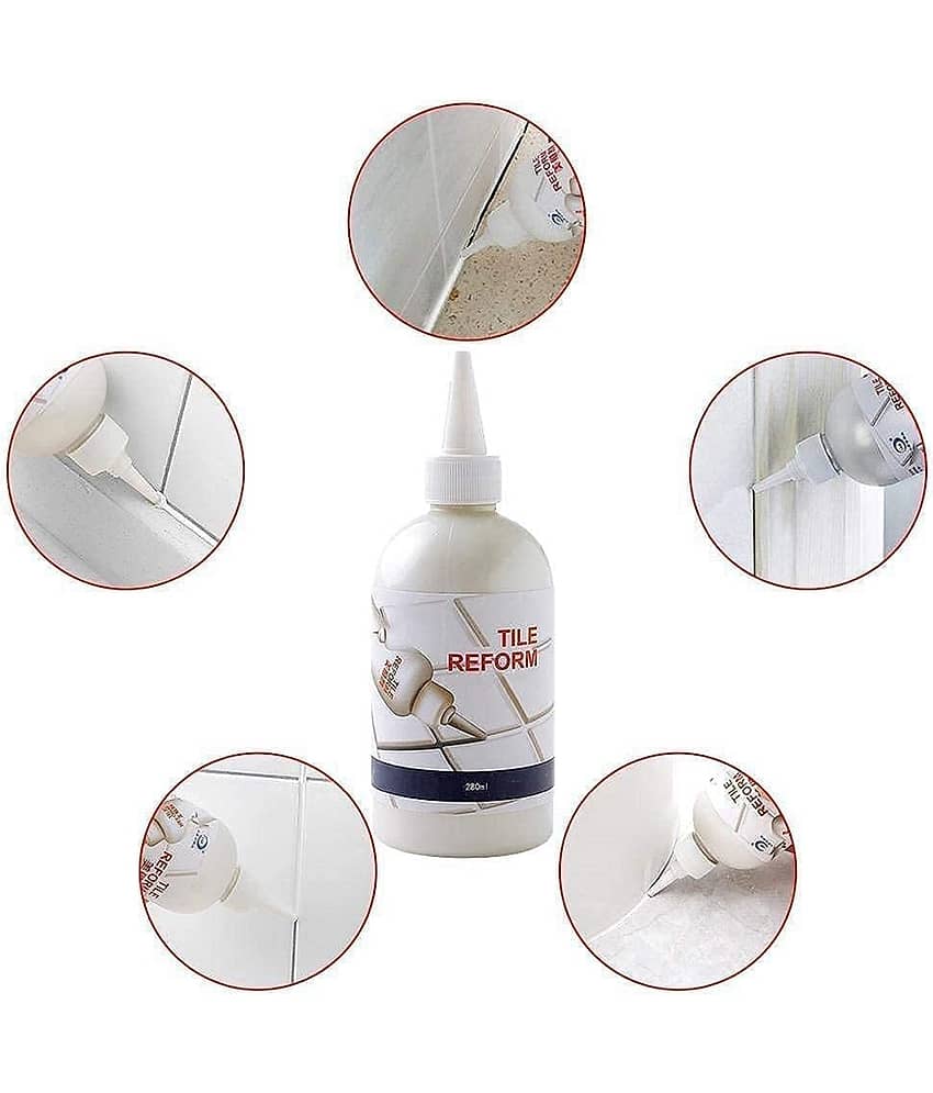Tiles Gap Filler Waterproof Crack Grout Gap Filler Agent Water Resistant Silicone Sealant for DIY Home Sink Gaps/Grouts Repair Filler Tube Paste for Kitchen, Bathroom (repair bottle) view 2