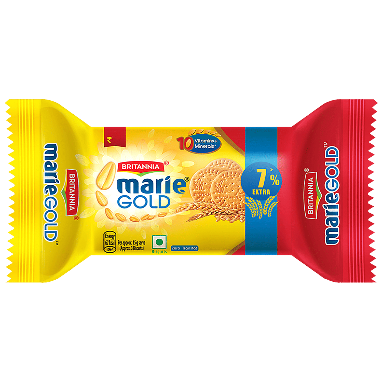 Britannia Marie Gold Biscuits - Light & Crisp, Tea Time Snack, No Trans-Fat, 68 G Pouch view 2