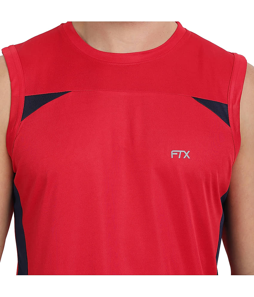 FTX Pack of 4 Polyester Gym Vest For Men ( Navy Blue ) view 2