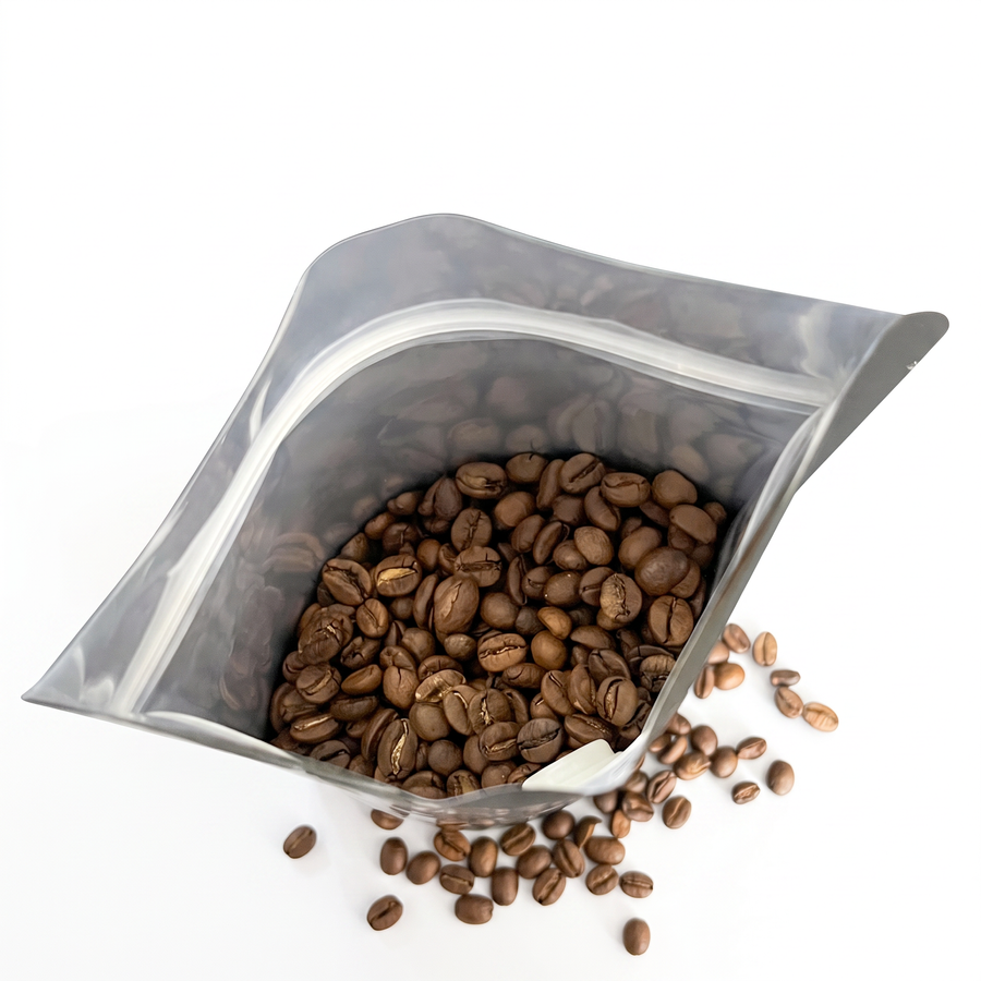 DARK ROASTED COFFEE BEANS - ARABICA - ROBUSTA BLEND - 1000 gm - One sealed coffee pouch view 2