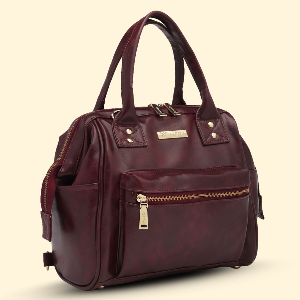 Women Handbag Pu Leather Crossbody Sling Bag Stylish Office Bag Lightweight Water Resistant Satchel Shoulder Bag With Detachable Strap view 2