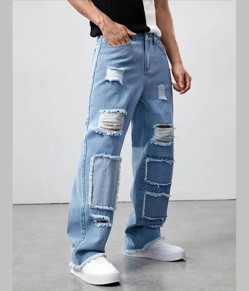 ARBIA FUNKI Regular Fit Distressed Men's Jeans - Light Blue ( Pack of 1 ) view 2