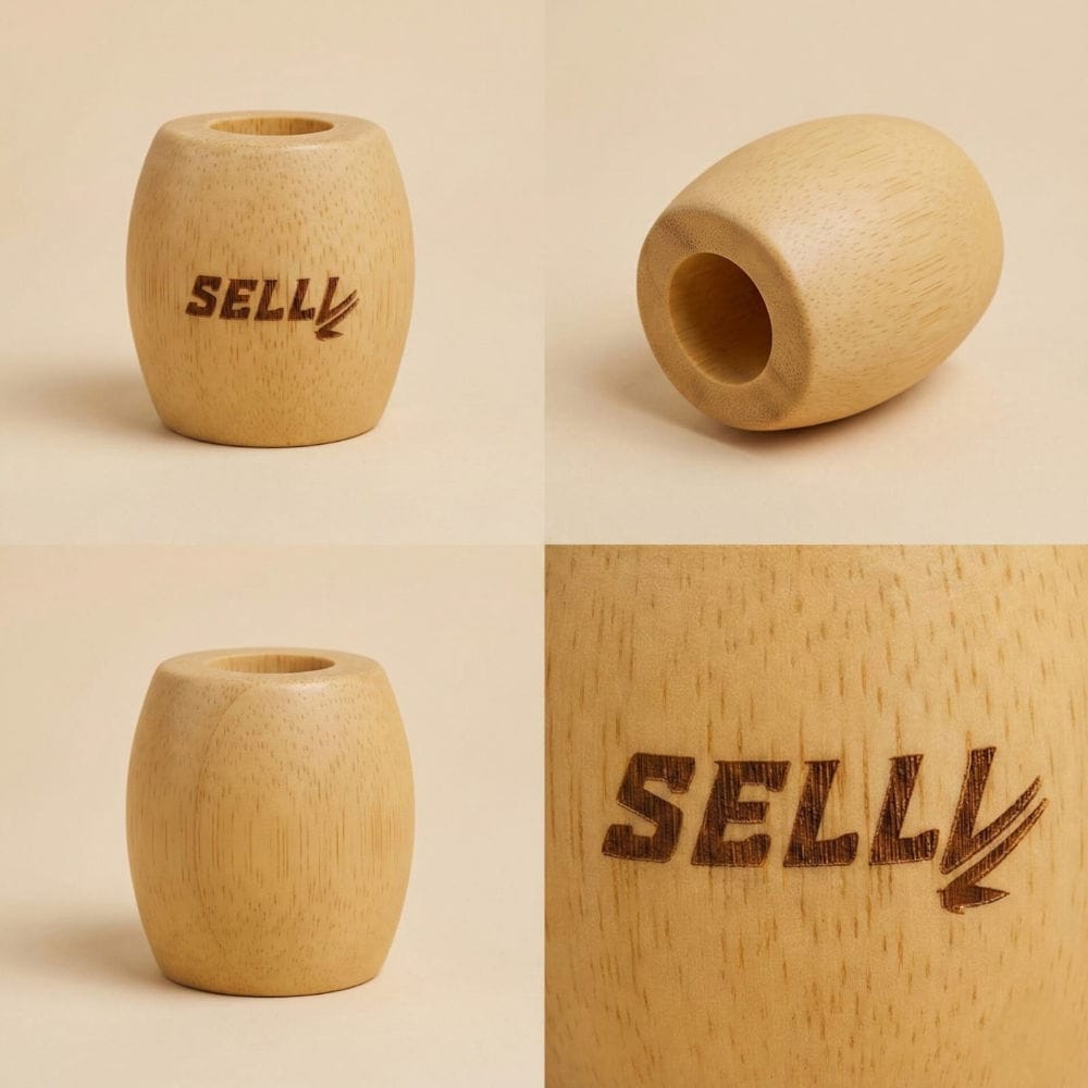 Bamboo Brush Holder view 2