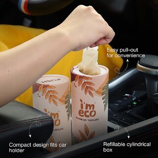 IMECO Facial Tissue (100 Pulls), Toilet Tissue (4 Roll Set), Car Tissue (50 Pulls) The Ultimate Everyday Tissue Combo view 2