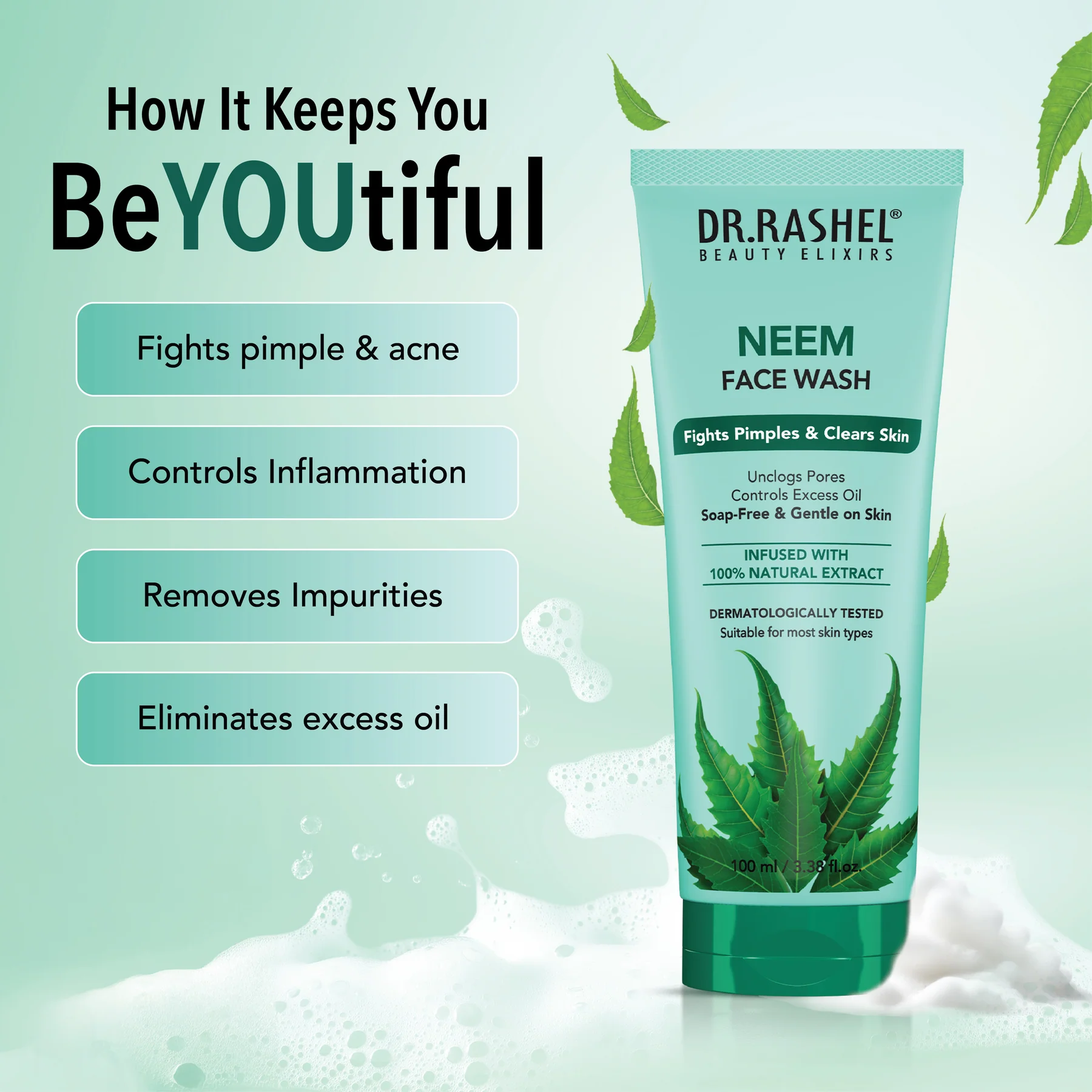 Neem Fresh Face Wash - 100 Ml view 2