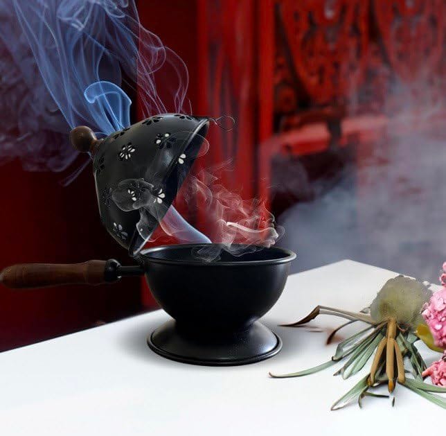 Ahina Traditional Metal Dhoop Dani – Handcrafted Incense Burner for Pooja, Meditation & Aromatherapy view 2