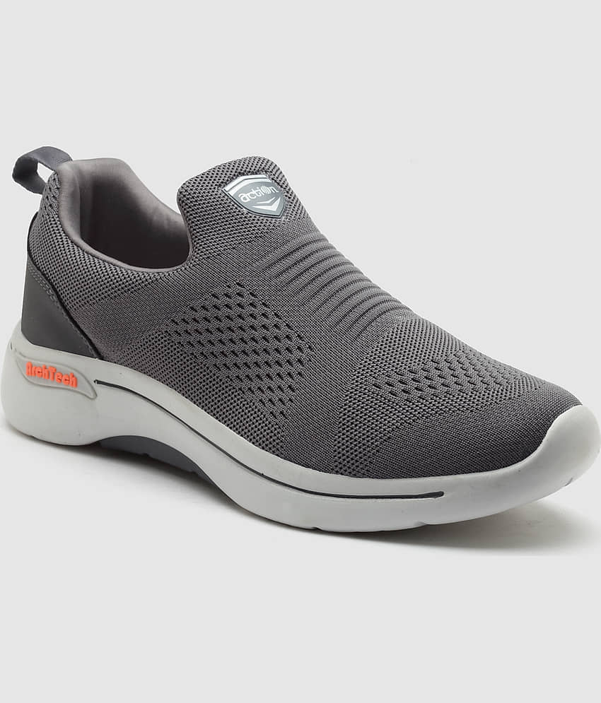 Action Sports Shoes For Men Gray Men's Sports Running Shoes view 2