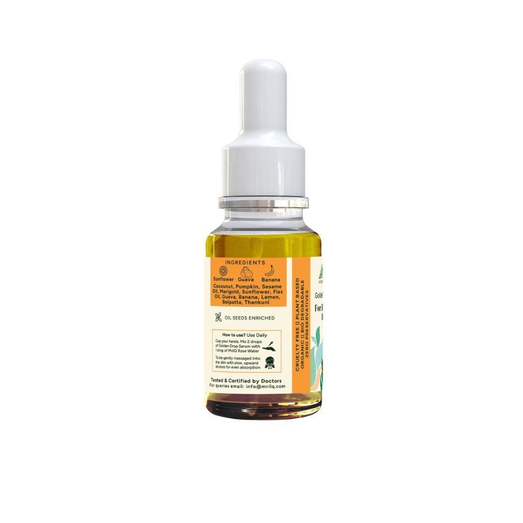 MrilQ Golden Drop Oil | Instant Glow & Hydration| Vit C Serum | All Skin Types view 2