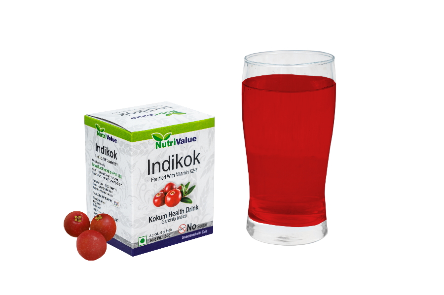 NutriValue Indikok with Stevia - Kokum based health drink fortified with Vit K 2- 7