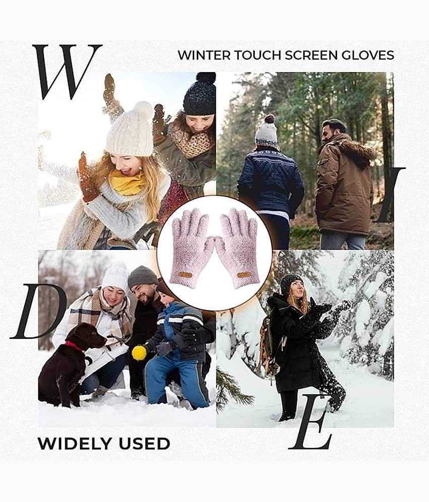 Creature Purple Women's Woollen Gloves ( Pack of 1 ) view 2